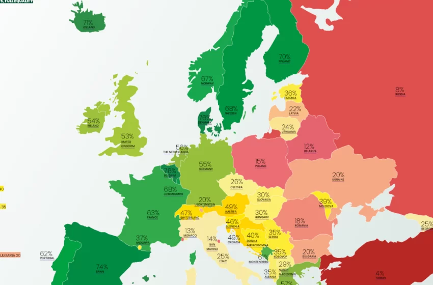  Rainbow Map revela lista de melhores e piores países para ser LGBTQ+ na Europa