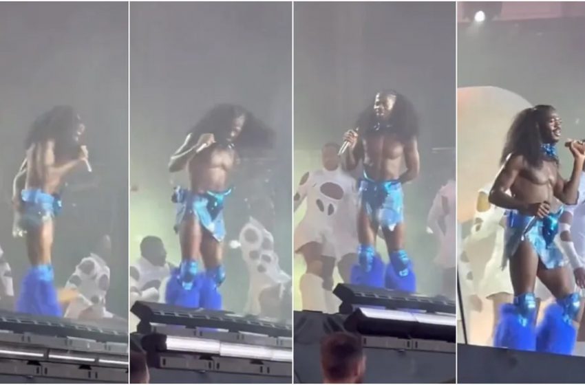  Lil Nas X é atingido por brinquedo sexual durante apresentação: “Quem jogou esta bu****?”