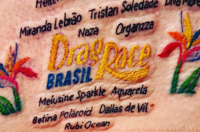  OMG! Fã tatua nome de todas as participantes de Drag Races do mundo