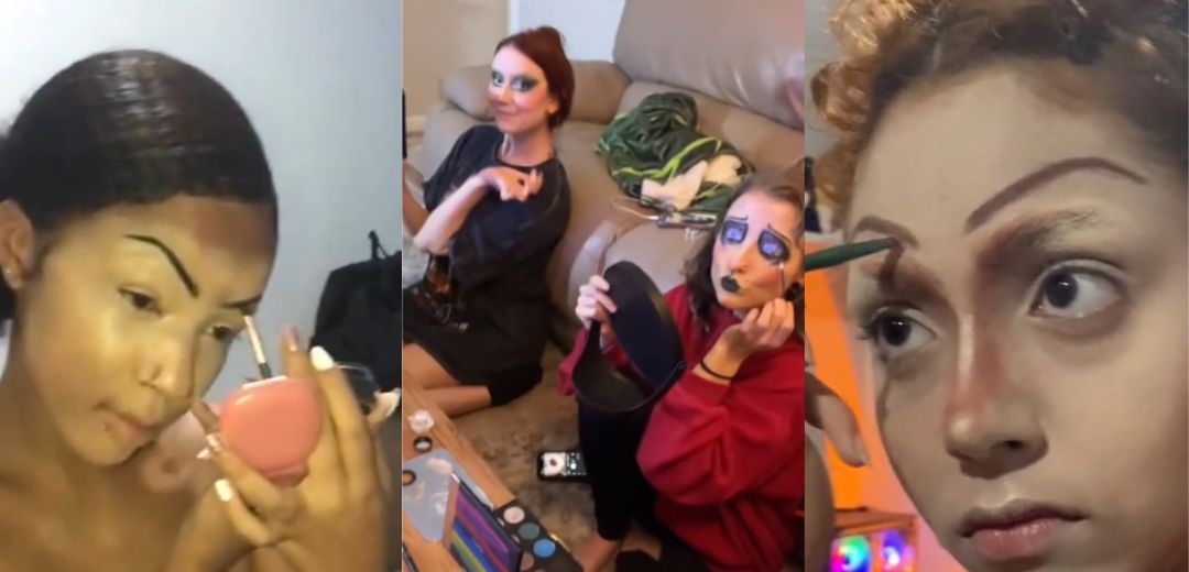 Babadeiras! Maquiagem drag vira tema de “noite das meninas” com direito a sobrancelhas apagadas