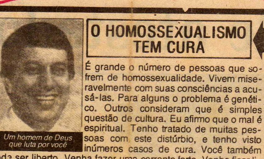  Em 1987, Bispo R. R. Soares anunciava “cura gay” em classificados de jornal O Globo: “O mal é espiritual”