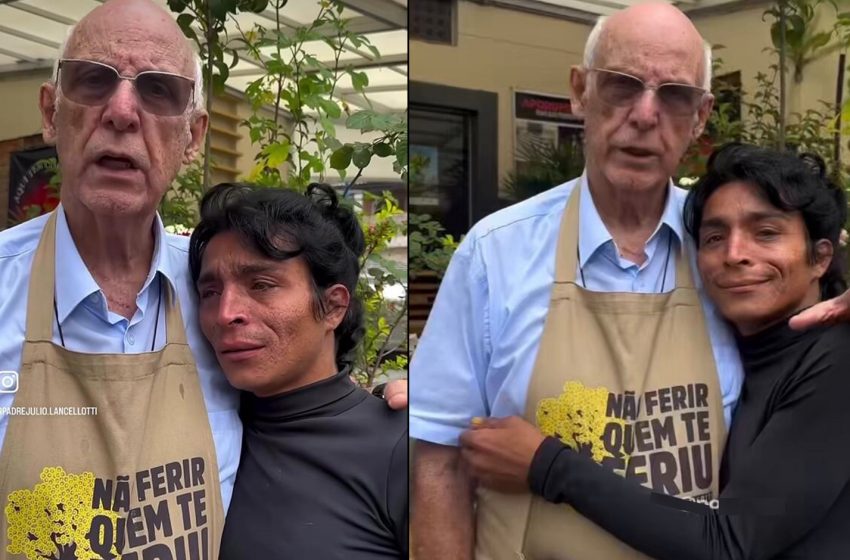  Padre Júlio Lancellotti lamenta morte de mulher trans em situação de rua e emociona com vídeo de acolhimento