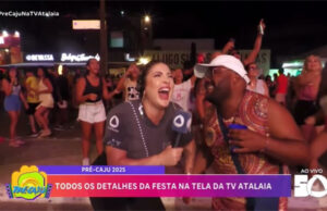 Ao vivo, repórter dá em cima de folião e recebe corte inesperado: “Eu sou tão viado!”