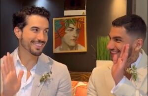 Vídeo: casal gay viraliza ao apagar o Grindr juntos minutos antes do casamento