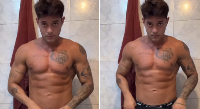 Nick Cruz, do Estrela da Casa, mostra peitoral seis meses após mastectomia e comemora: “Como é bom treinar sem ter peito”