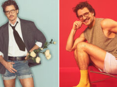 Pedro Pascal surge de shortinho jeans exibindo as coxas em fotos sensuais para revista britânica