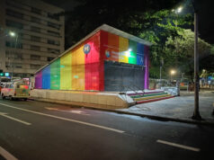 Estações do MetrôRio são tomadas pelas cores da bandeira LGBTQIAPN+ durante o Mês do Orgulho