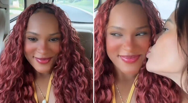 Após assessoria negar romance, Rebeca Andrade ganha beijo de amiga em vídeo e responde fã com figurinha apaixonada