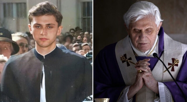 Foto de jovem Bento XVI viraliza no X e internautas resgatam histórico homofóbico do ex-papa: “Twink maligno”