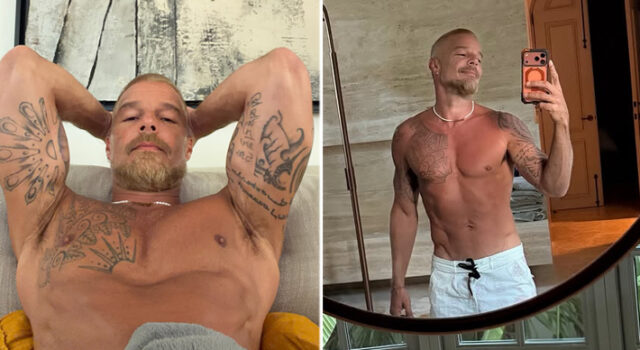 A visão! Aos 54 anos, Ricky Martin posa sem camisa e exibe bronzeado durante férias