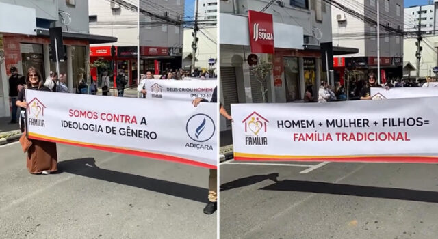 MP de Santa Catarina investiga igreja e prefeitura por faixas contra comunidade LGBTQIA+ em desfile de 7 de Setembro