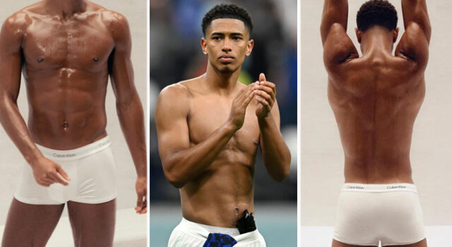 De cueca branca, jogador de futebol Jude Bellingham estrela campanha sensual da Calvin Klein e enlouquece fãs